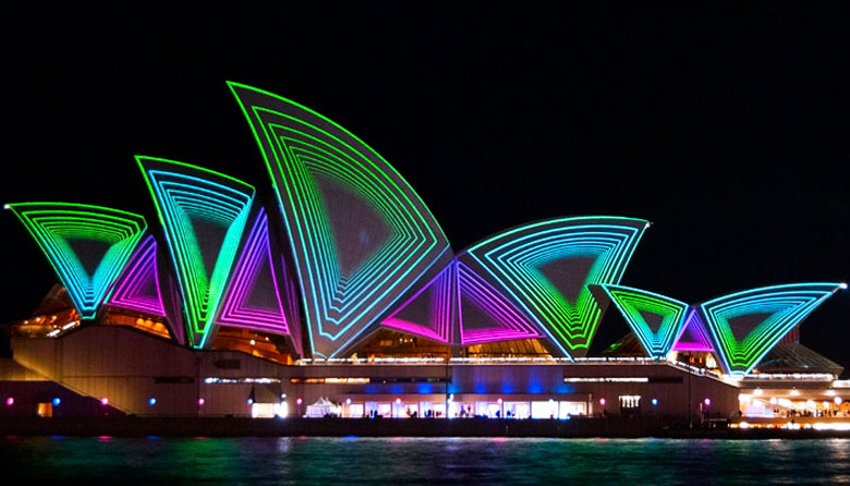 Sydney Harbour cruise during Vivid